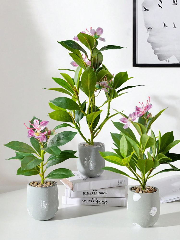 Rubber Plant Ficus - 21-40cm 인공 진달래 식물 가짜 고무