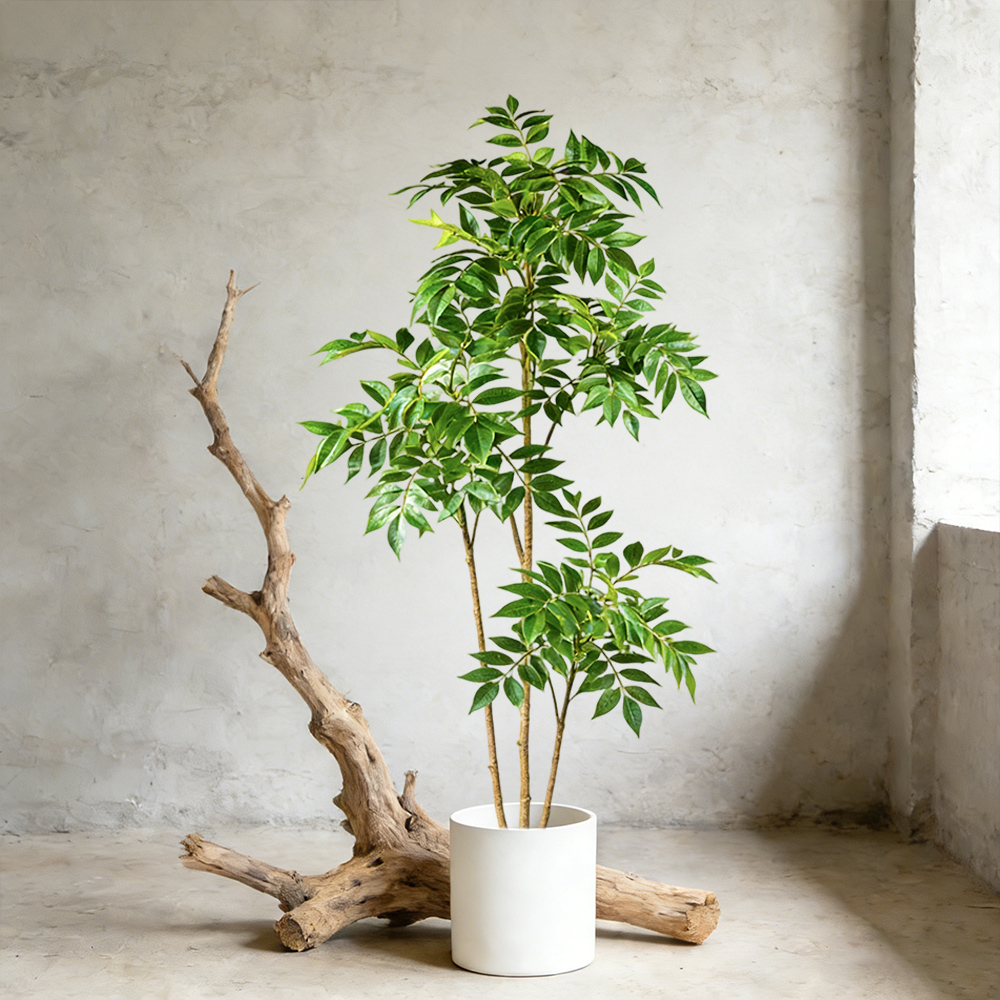 Rubber Plant Ficus - 76-140cm 인조 고무나무 가짜 반얀 나무