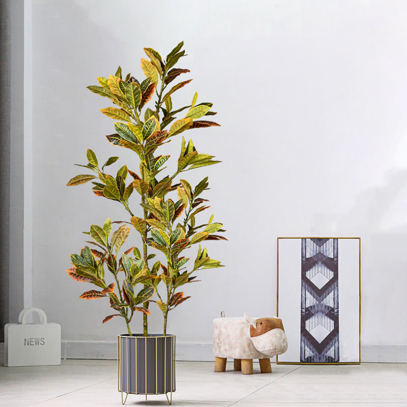 Rubber Plant Ficus - 120cm 대형 가짜 Ficus 나무 인공