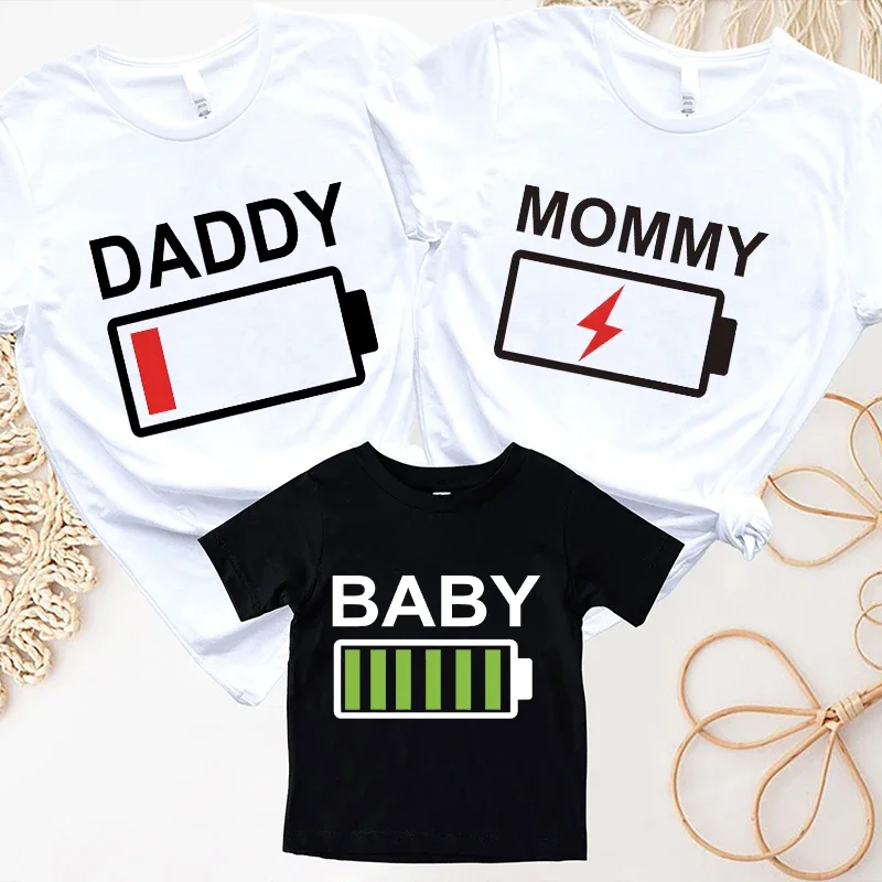 Plant Parent T Shirt - 배터리 프린트 티셔츠, 아빠 엄마 딸