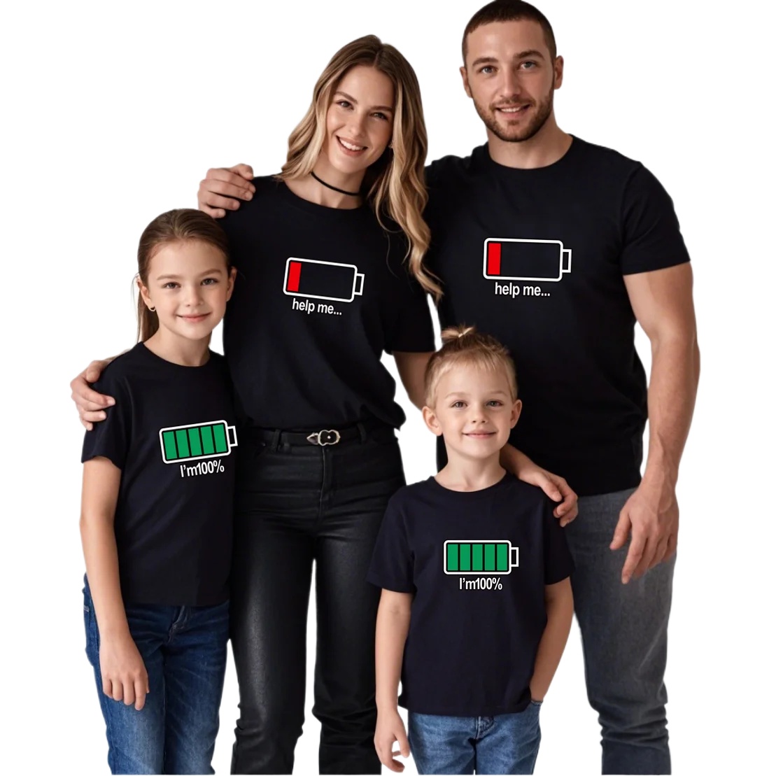 Plant Parent T Shirt - 재미 있은 배터리 패턴 가족 일치하는