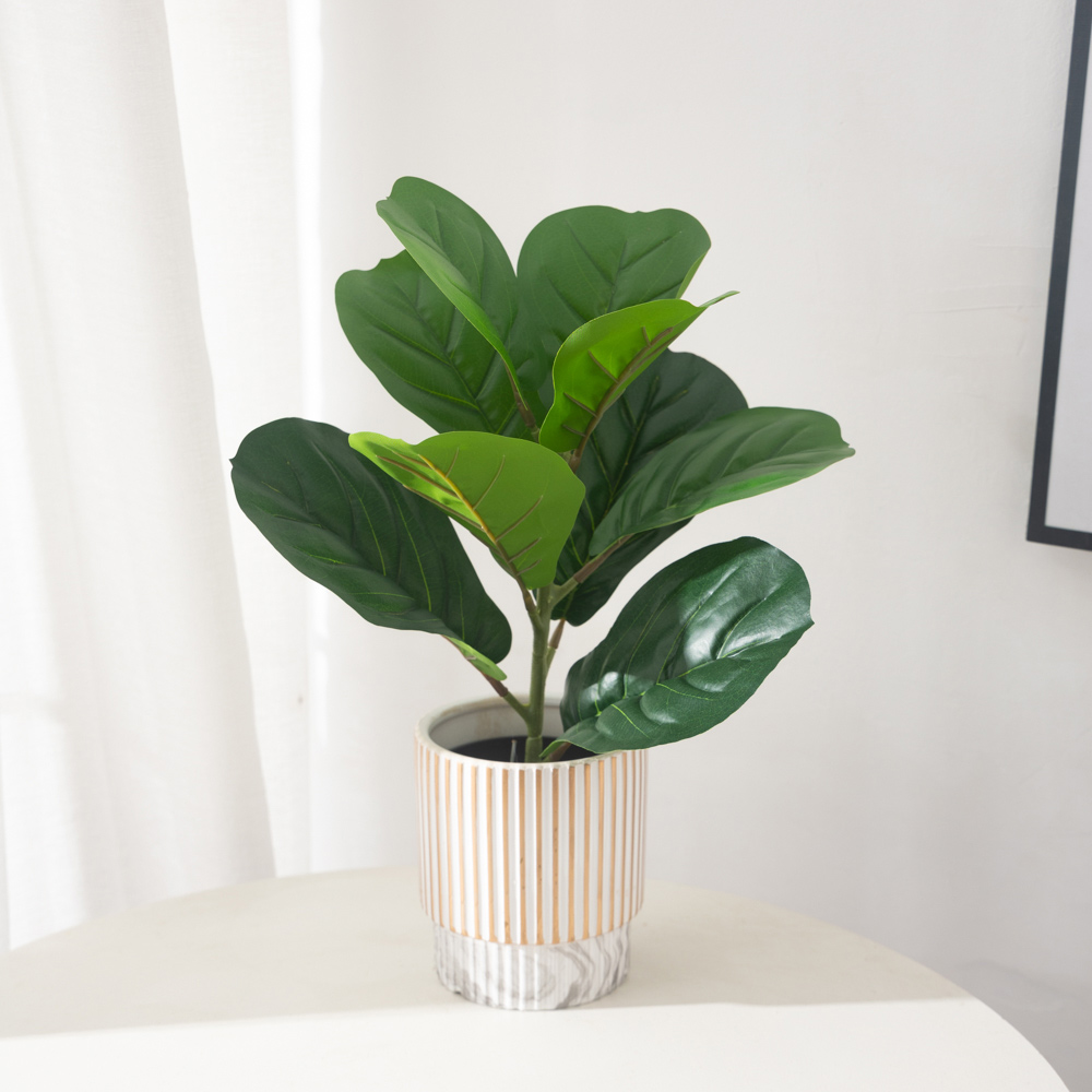 38cm 9 포크 인공 Ficus 식물 플라스틱 반얀  - Rubber Plant Ficus 리뷰 및 가격