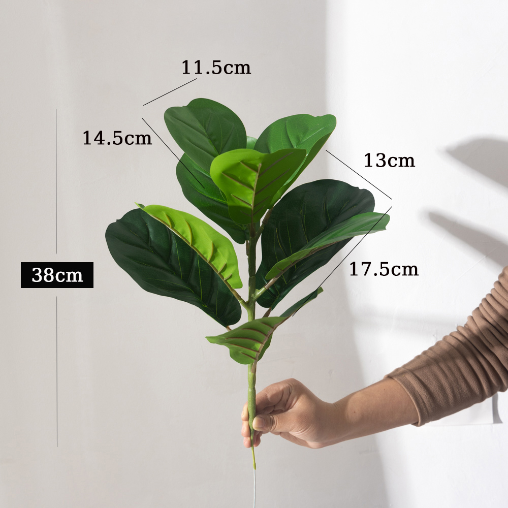 38cm 9 포크 인공 Ficus 식물 플라스틱 반얀  - Rubber Plant Ficus 리뷰 및 가격