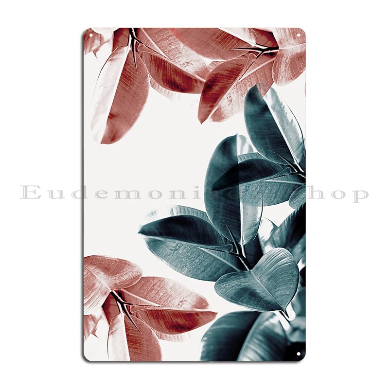 고무 식물 잎 녹색과 분홍색 잎 열대 Ficus 아트  - Rubber Plant Ficus 리뷰 및 가격