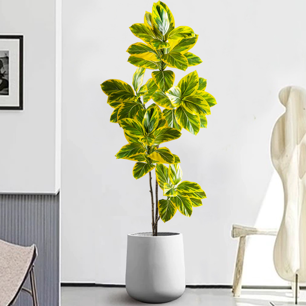 70-130cm 인공 반얀 나무 가지 가짜 목련 잎 키 - Rubber Plant Ficus 리뷰 및 가격