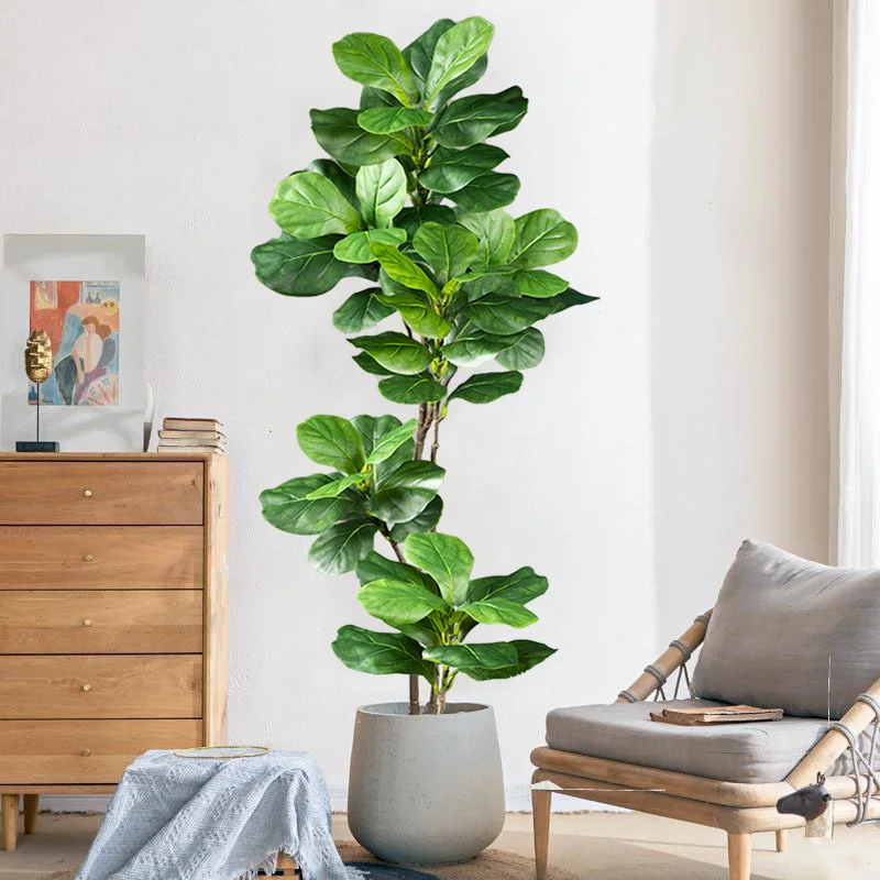 2-4.9피트 대형 인조 고무나무, 가짜 고무나무, 플 - Rubber Plant Ficus 리뷰 및 가격