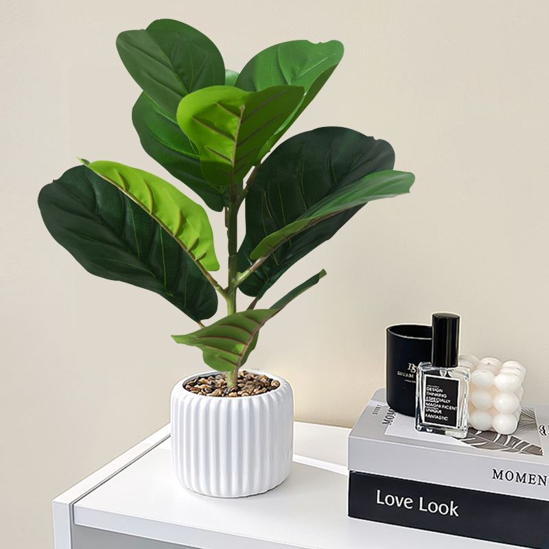 38cm 가짜 Ficus 나무 인공 바이올린 잎 열대  - Rubber Plant Ficus 리뷰 및 가격
