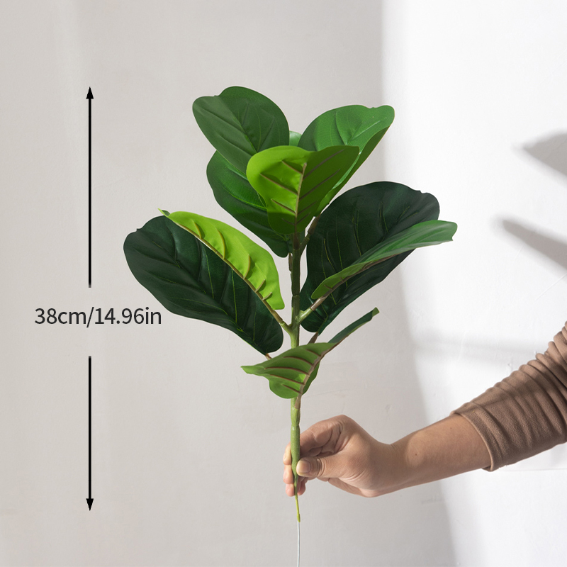 38cm 가짜 Ficus 나무 인공 바이올린 잎 열대  - Rubber Plant Ficus 리뷰 및 가격