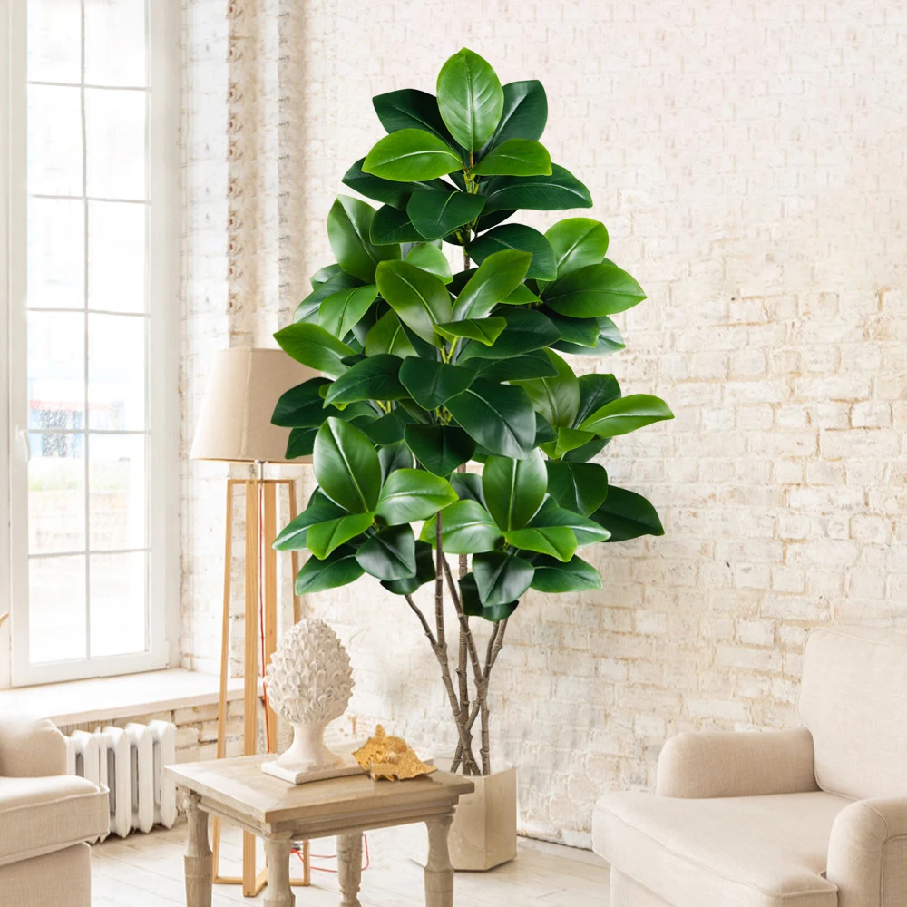 2-4.5피트 인조 고무나무 가짜 무화과나무 플라스틱  - Rubber Plant Ficus 리뷰 및 가격